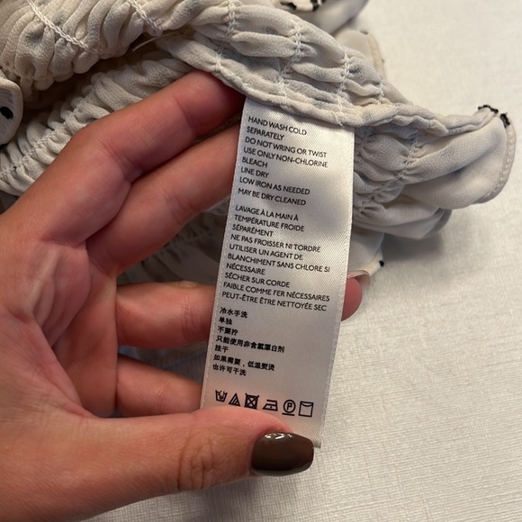 🔵 Anthropologie Lucia Off Shoulder Polka Dot Top - Picture 6 of 8